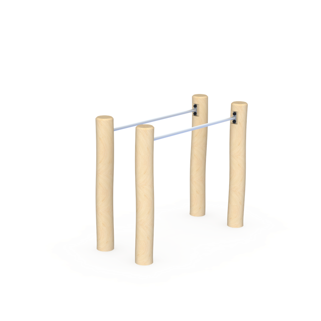 Robinia play tower with wide slide and climbing wall
