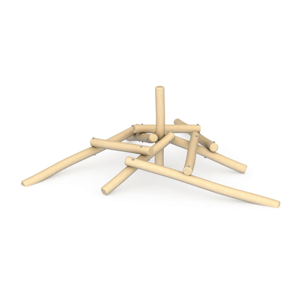 Robinia climbing structure with rope elements for balance and coordination