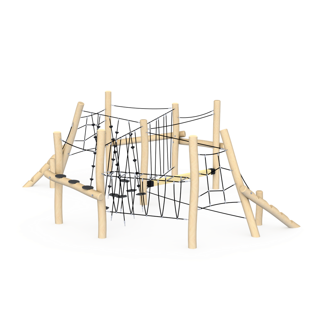 Modular outdoor fitness station for teenagers and adults